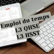 Emploi du temps L3 QHSE - HSST HSST