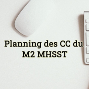 Planning des CC du M2 MHSST -