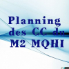 Planning des CC du M2 MQHI