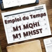 Emplois du Temps M1 (MQHI-MHSST ) M1