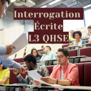 Note aux étudiants L3 QHSE QHSE L3